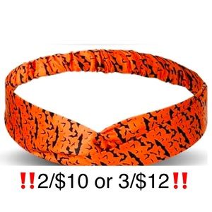 Halloween Bat Headband, Orange & Black
